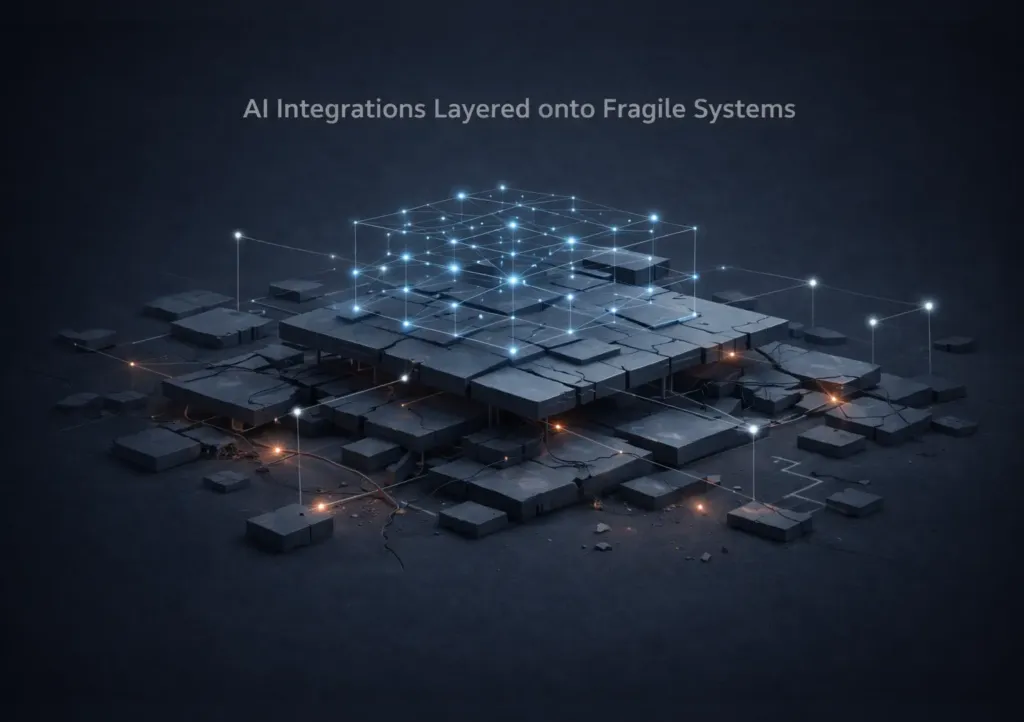 AI integrations layered onto fragile systems